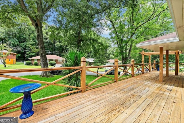 215 Collum St NW, Atlanta, GA 30314 - wooden terrace with a lawn