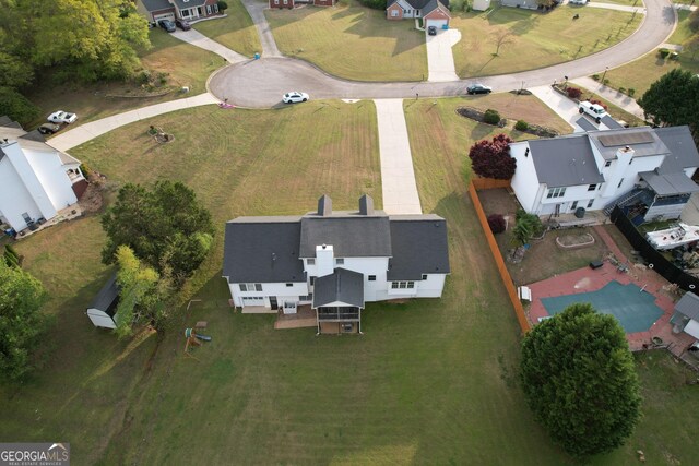 birds eye view of property featuring a residential view