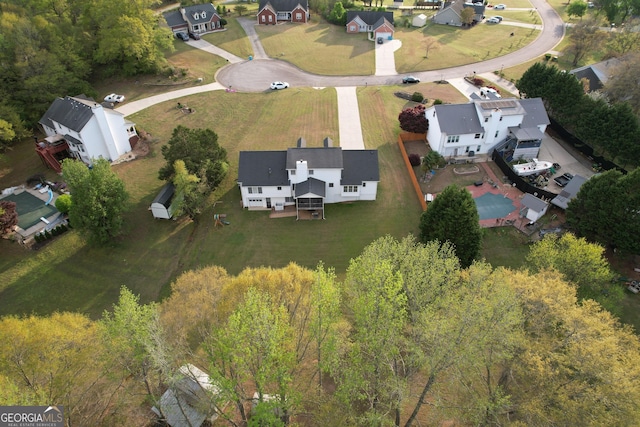 bird's eye view featuring a residential view