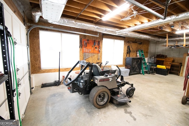 below grade area featuring plenty of natural light