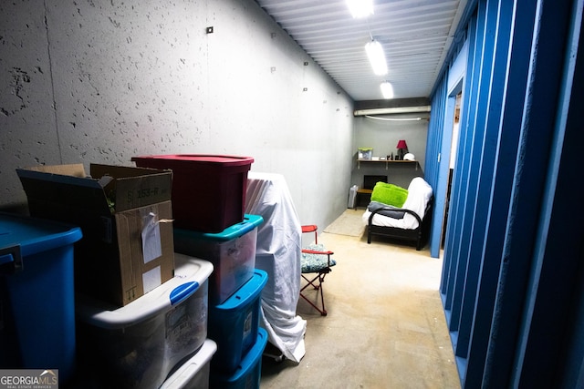 view of storage area