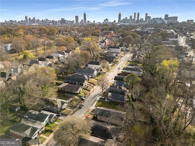 1090 Harwell St NW, Atlanta, GA 30314 - birds eye view of property featuring a view of city