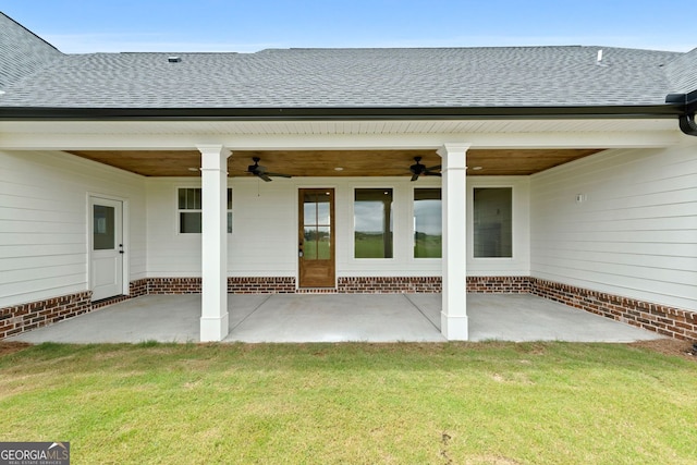 284 Community House Rd, Barnesville, GA 30204 - view of patio / terrace featuring a ceiling fan