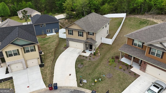 bird's eye view featuring a residential view