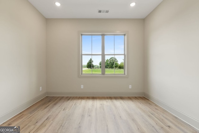 272 Community House Rd, Barnesville, GA 30204 - spare room with light wood-style flooring, baseboards, and recessed lighting