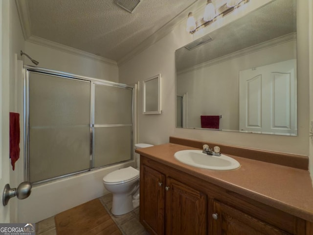 2188 Hi Roc Cir, Conyers, GA 30012 - bathroom featuring crown molding, vanity, toilet, and visible vents