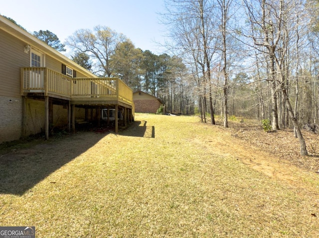 2188 Hi Roc Cir, Conyers, GA 30012 - view of yard with a deck