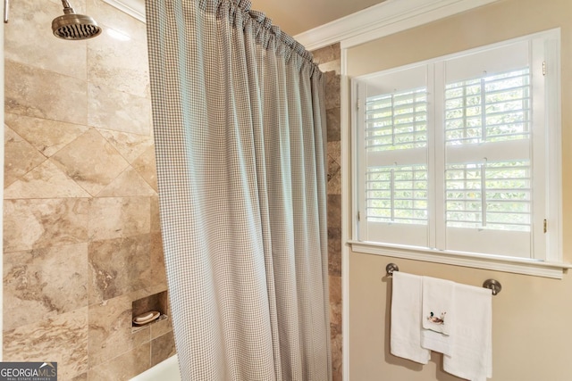 812 Burning Tree Ct SE, Marietta, GA 30067 - bathroom with shower / bathtub combination with curtain