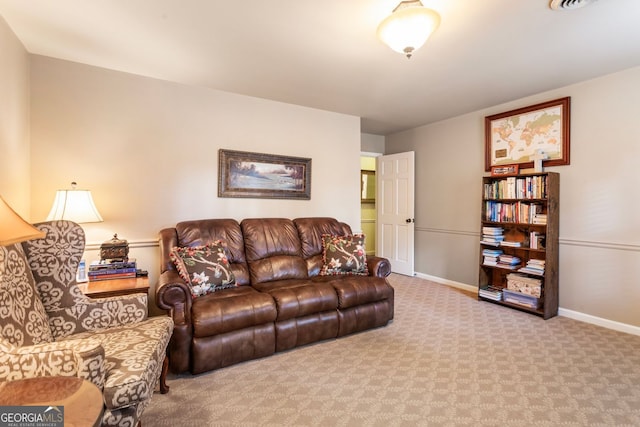 812 Burning Tree Ct SE, Marietta, GA 30067 - living area featuring carpet flooring and baseboards