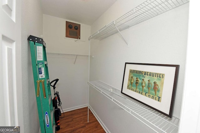 47 Hidden Fields Rd, Hiawassee, GA 30546 - walk in closet featuring wood finished floors