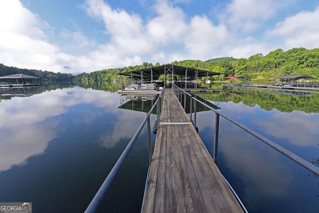 47 Hidden Fields Rd, Hiawassee, GA 30546 - dock area with a water view and a view of trees