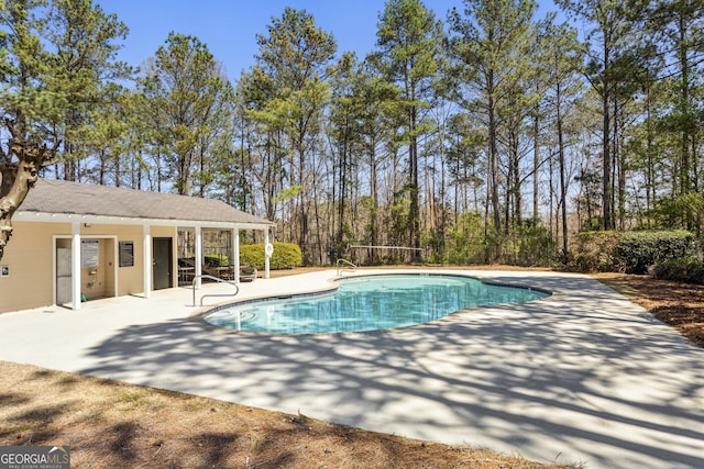 5163 Holly Springs Dr, Douglasville, GA 30135 - outdoor pool featuring a patio