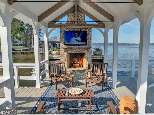 exterior space with a gazebo