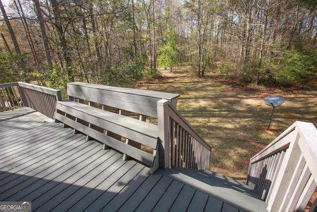 759 Oak Grove Rd, Carrollton, GA 30117 - deck featuring a forest view