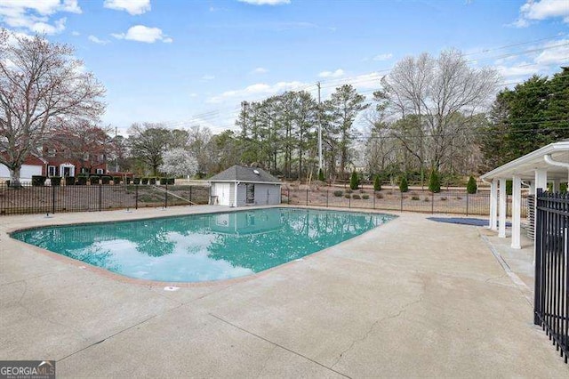 802 Eagle Glen Xing, Woodstock, GA 30189 - view of pool with a patio area and an outdoor structure