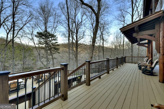 view of wooden deck
