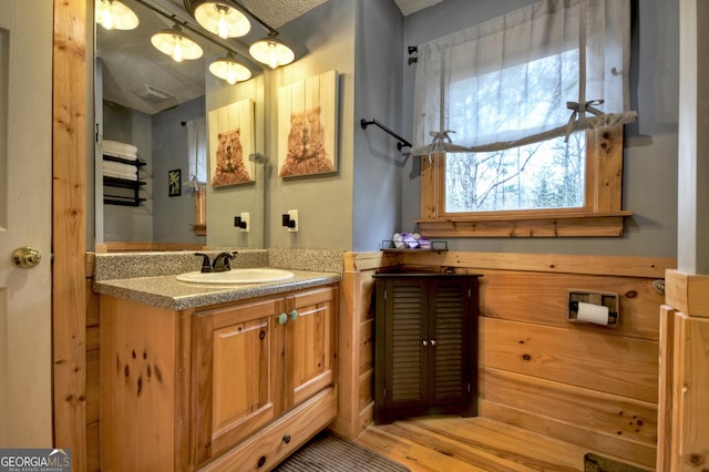 1301 Newport Dr, Ellijay, GA 30540 - bathroom with vanity and a textured ceiling