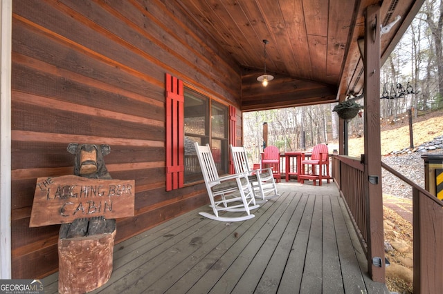 1301 Newport Dr, Ellijay, GA 30540 - view of wooden porch