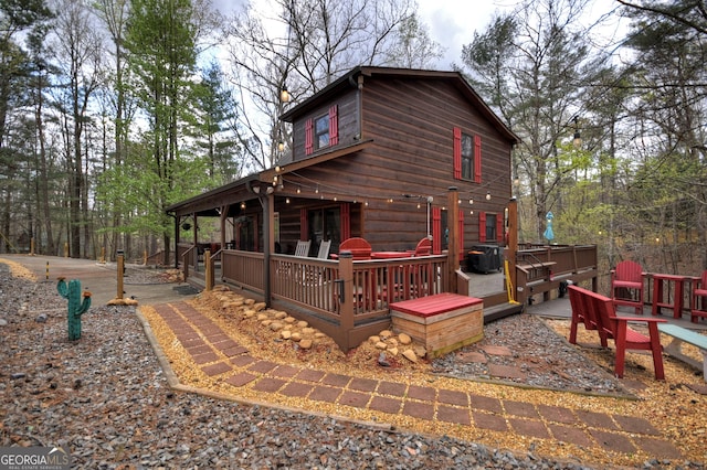 1301 Newport Dr, Ellijay, GA 30540 - rear view of property with a deck