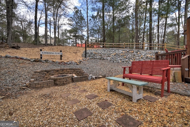 1301 Newport Dr, Ellijay, GA 30540 - surrounding community with an outdoor fire pit