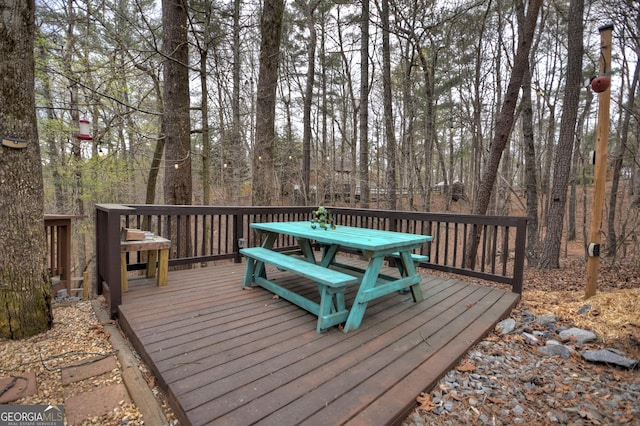 1301 Newport Dr, Ellijay, GA 30540 - wooden deck with outdoor dining space