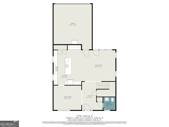 307 Montgomery Way, Woodstock, GA 30188 - property floor plan