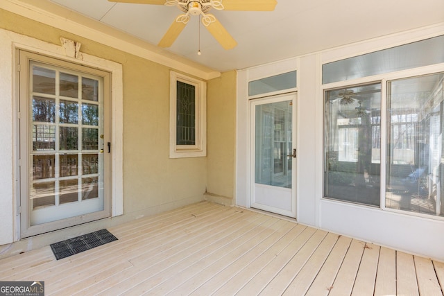 115 Flagstop Run, Fayetteville, GA 30215 - deck featuring ceiling fan