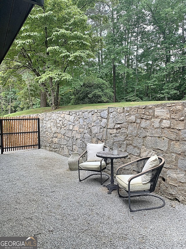 view of patio / terrace with fence