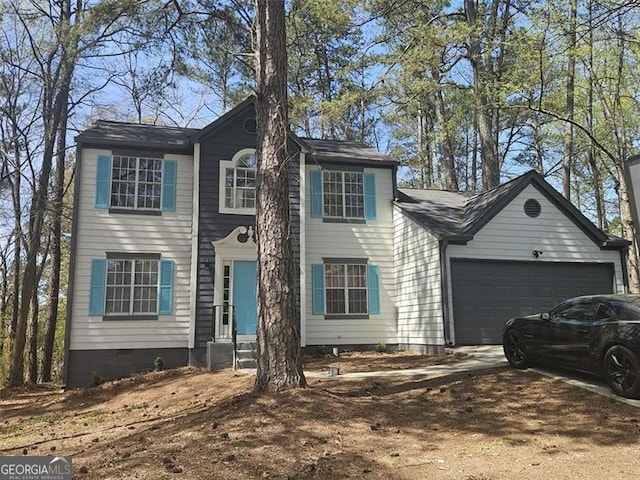 2565 Cloud, Decatur, GA 30034 - colonial house with a garage, driveway, crawl space, and entry steps