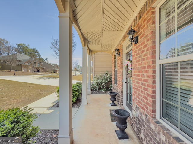 view of patio with covered porch