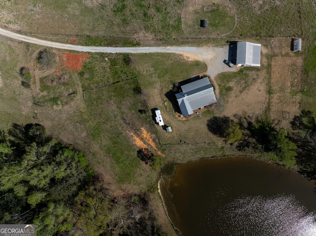 1725 Watermelon Rd, Tennille, GA 31089 - drone / aerial view featuring a water view