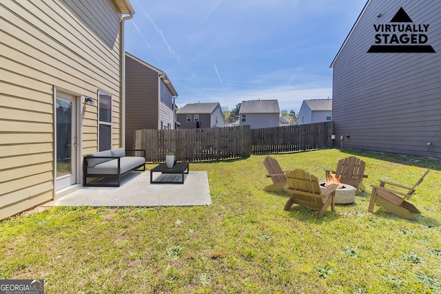 6399 Woodwell Dr, Union City, GA 30291 - view of yard with a patio and a fire pit