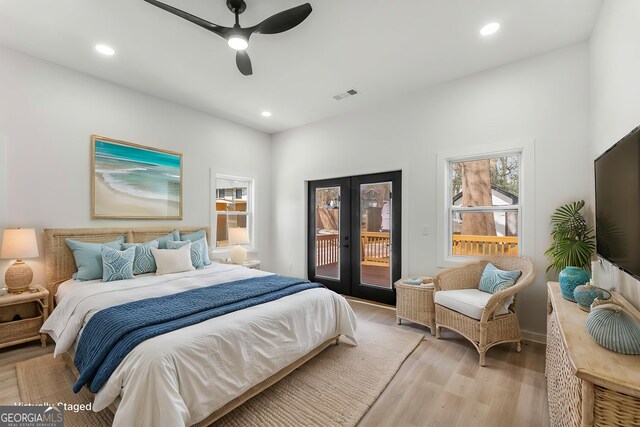 1569 Montreat Ave SW, Atlanta, GA 30311 - bedroom with french doors, visible vents, access to exterior, and light wood-style floors