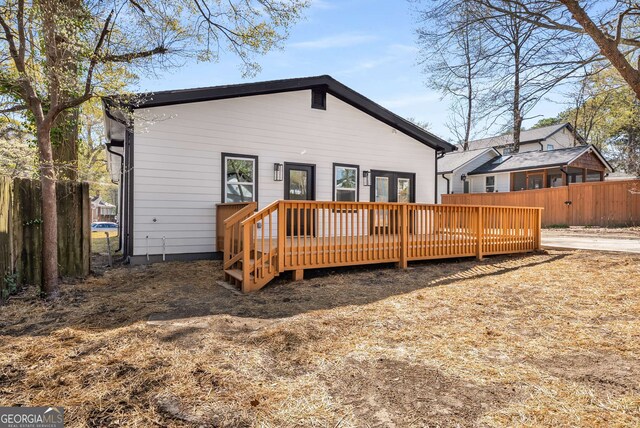 1569 Montreat Ave SW, Atlanta, GA 30311 - back of house featuring fence and a wooden deck