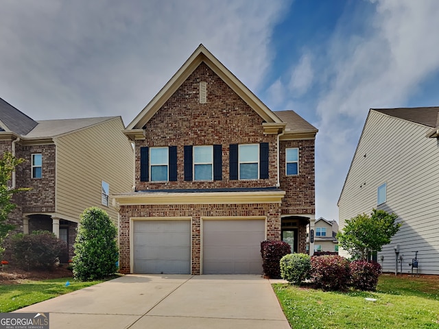 3741 Upland Dr, Mcdonough, GA 30253 - view of front of home with brick siding, driveway, and a garage