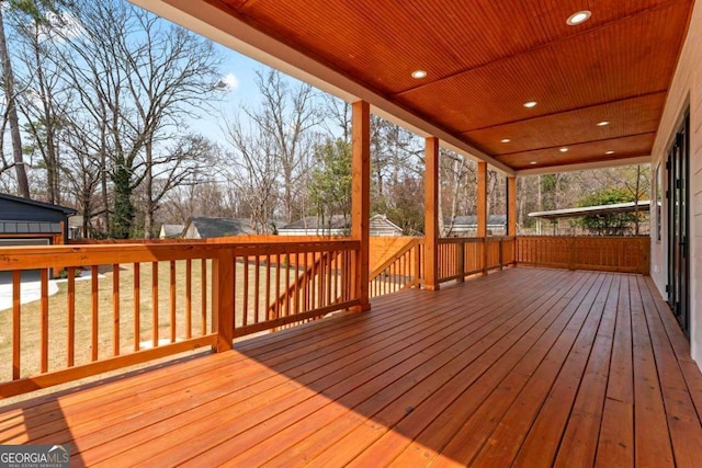 387 S Howard St SE, Atlanta, GA 30317 - wooden deck featuring a lawn