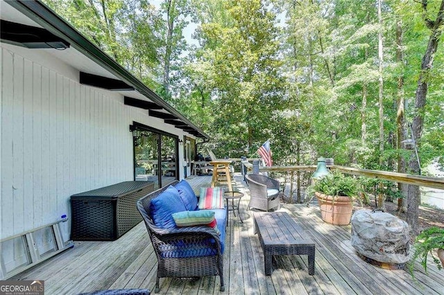 view of wooden deck