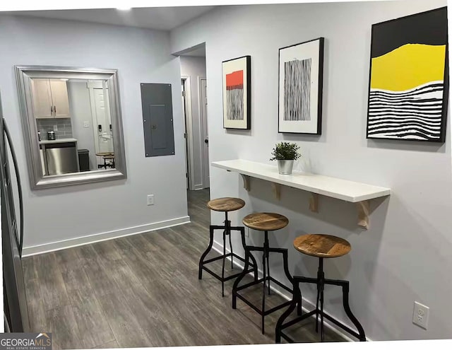2535 Judson Ave, East Point, GA 30344 - interior space with electric panel, baseboards, and dark wood-style floors