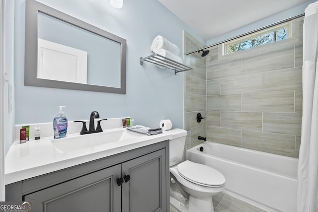 2535 Judson Ave, East Point, GA 30344 - full bath with toilet, shower / bath combo, and vanity