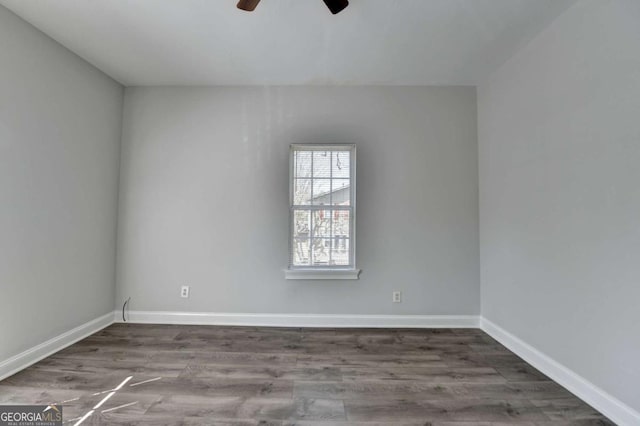 73 Atlanta Ave SW, Atlanta, GA 30315 - empty room with baseboards, wood finished floors, and a ceiling fan