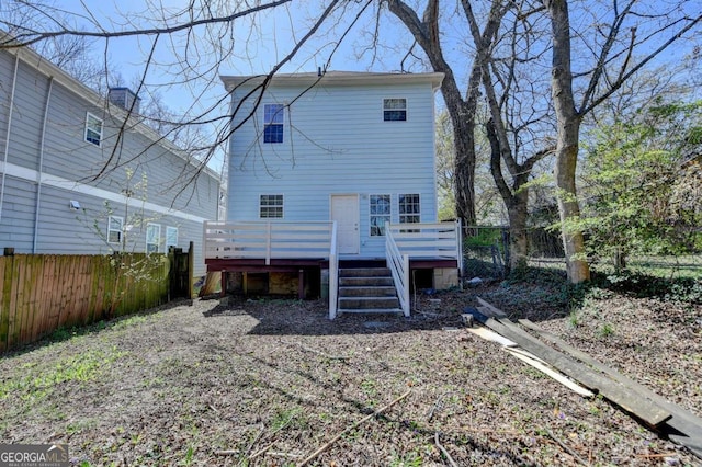 73 Atlanta Ave SW, Atlanta, GA 30315 - back of house with a wooden deck and a fenced backyard