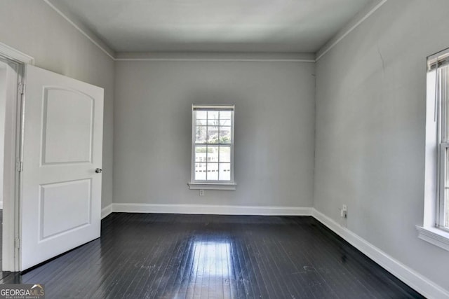 73 Atlanta Ave SW, Atlanta, GA 30315 - empty room with baseboards, crown molding, and dark wood finished floors