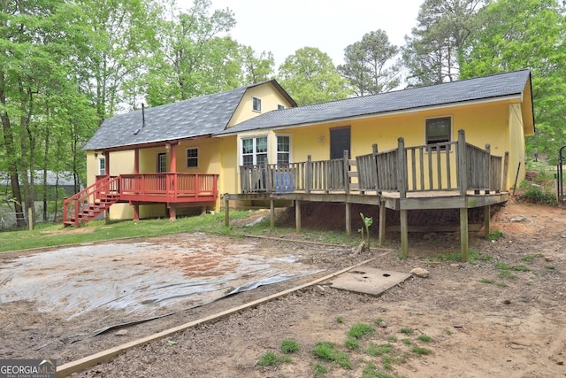 12 John Boy Trl, Newnan, GA 30263 - rear view of property with a deck