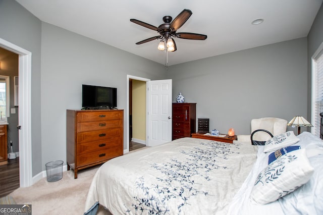 207 Meadow Lake Dr, Carrollton, GA 30116 - bedroom featuring carpet flooring, baseboards, and a ceiling fan