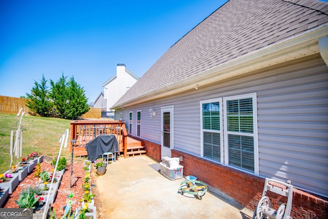 207 Meadow Lake Dr, Carrollton, GA 30116 - view of patio with a deck and a garden