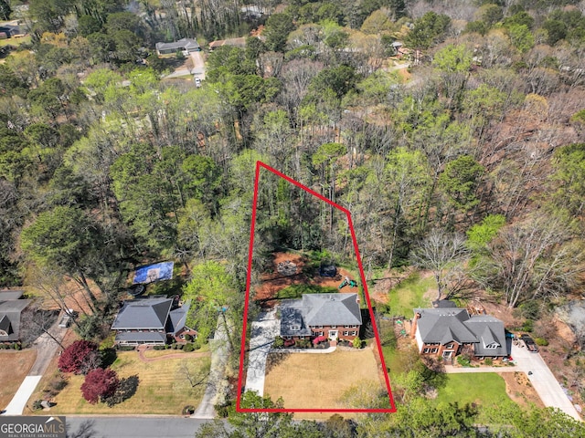1135 Parkview Way, Lilburn, GA 30047 - drone / aerial view with a residential view