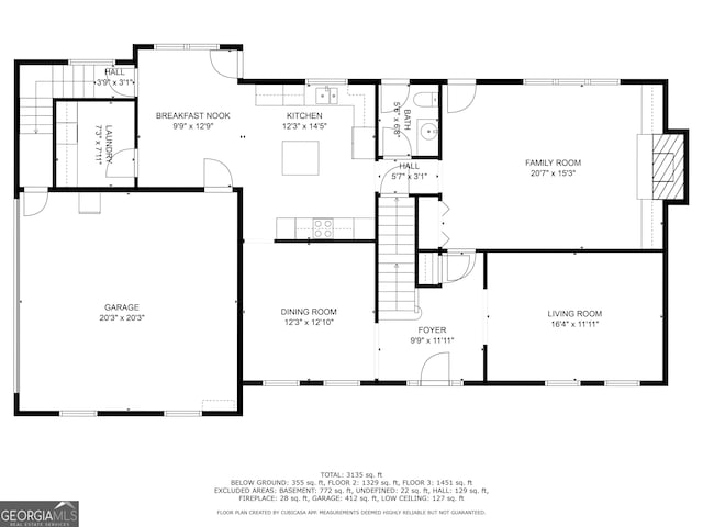 1135 Parkview Way, Lilburn, GA 30047 - floor plan