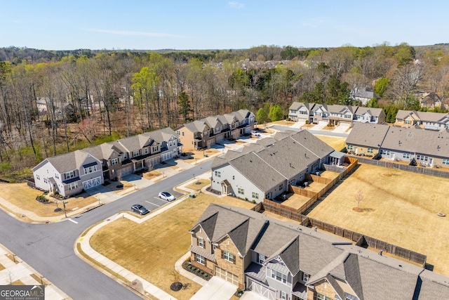 2910 Bishopstone Way, Cumming, GA 30040 - birds eye view of property featuring a view of trees and a residential view