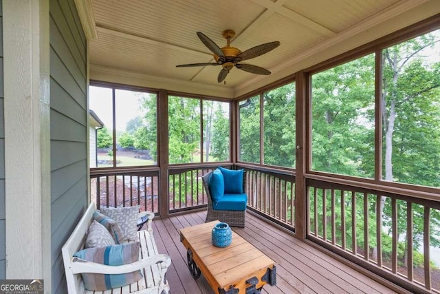 1521 Waterside Ct, Jefferson, GA 30549 - sunroom / solarium with ceiling fan