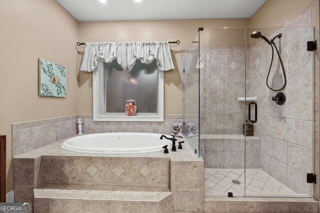 1521 Waterside Ct, Jefferson, GA 30549 - full bath with a garden tub and a shower stall
